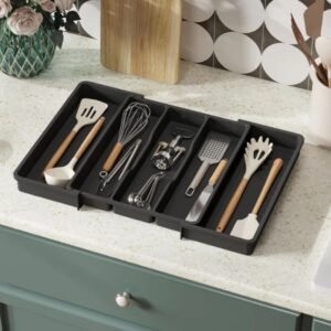 MEILLEUR ORGANISATEUR SOUS ÉVIER : RANGEMENT DE TIROIR EXTENSIBLE ET ZEN 25 Organisateur de Couverts Extensible | Meilleur Organisateur Tiroir Cuisine