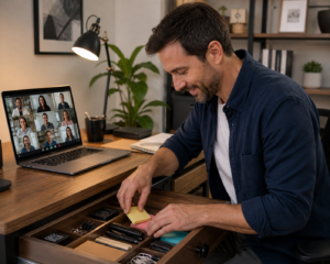 Rangement-de-tiroir-pour-fournitures-de-bureau-et-carnets