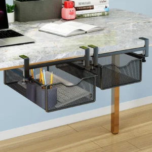 Rangement Tiroir Bureau | Tiroir Suspendu Invisible sous Table