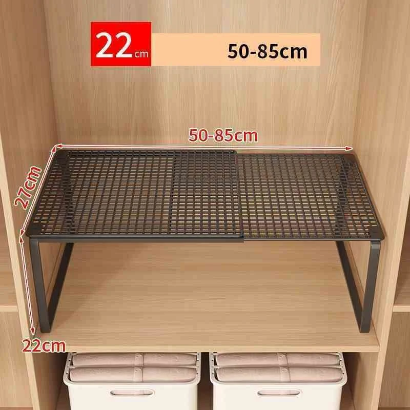 Organisateur de Tiroir étagère de Placard Télescopique & Empilable 6 Installation sans perçage d'une étagère modulable dans une armoire de cuisine.