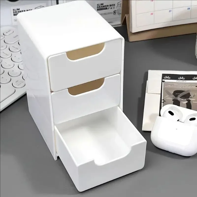 Organisateur Tiroir Bureau | Rangement Plastique Zen & Productif 6 Rangement de bureau Zen avec tiroirs transparents pour fournitures de bureau.