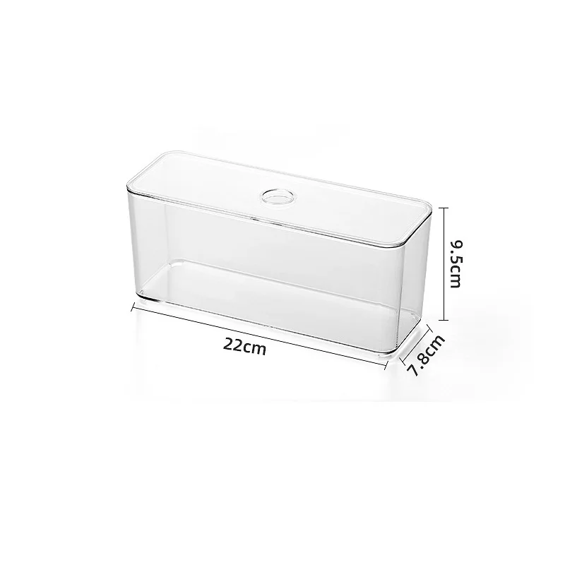 Organisateur de Tiroir Acrylique & Maquillage Transparent 10 Organisateur de tiroir multifonction en plastique sans BPA avec couvercle. Taille M