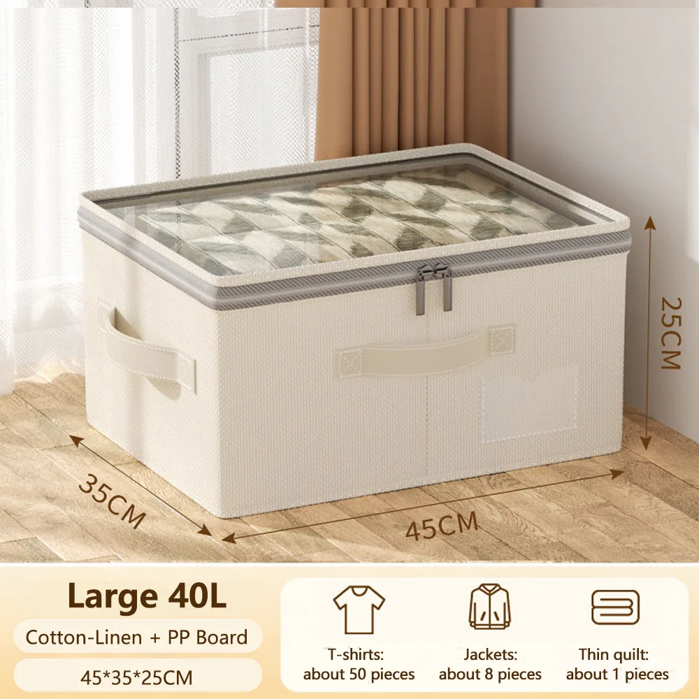 Boîte Rangement Tiroir Chambre en Lin Pliable 7 Comparaison armoire en désordre et armoire rangée avec boîtes en lin.