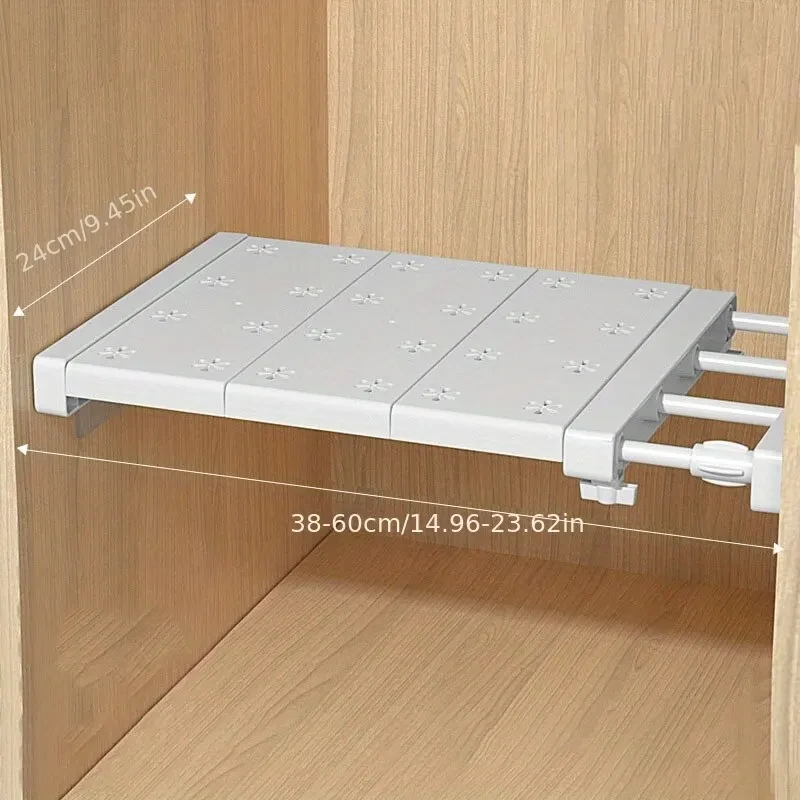 Organisateur de Tiroir & Étagère Extensible Sans Perçage 5 Organisation zen avec étagères extensibles pour vêtements et accessoires.