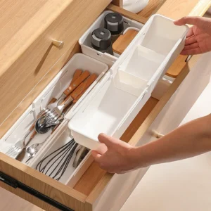Rangement Tiroir Extensible Cuisine | Boîte Rétractable Modulable