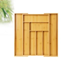 Rangement Tiroir Cuisine | Organisateur Bambou Extensible