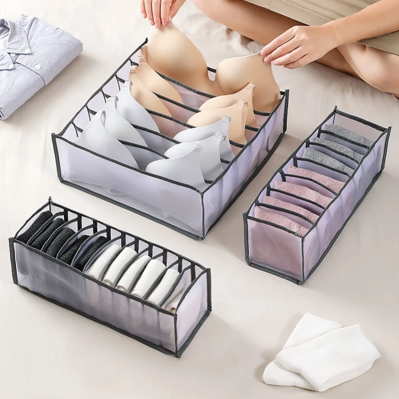 Organisateur de Tiroir pour Sous-vêtements & Soutien-gorge 6 Boîte de rangement compartimentée pour soutiens-gorge délicats.