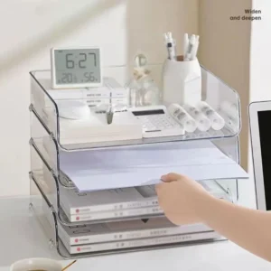 MEILLEUR ORGANISATEUR SOUS ÉVIER : RANGEMENT DE TIROIR EXTENSIBLE ET ZEN 45 Organisateur Document A4 Transparent | Usage Meilleur Organisateur Tiroir Bureau