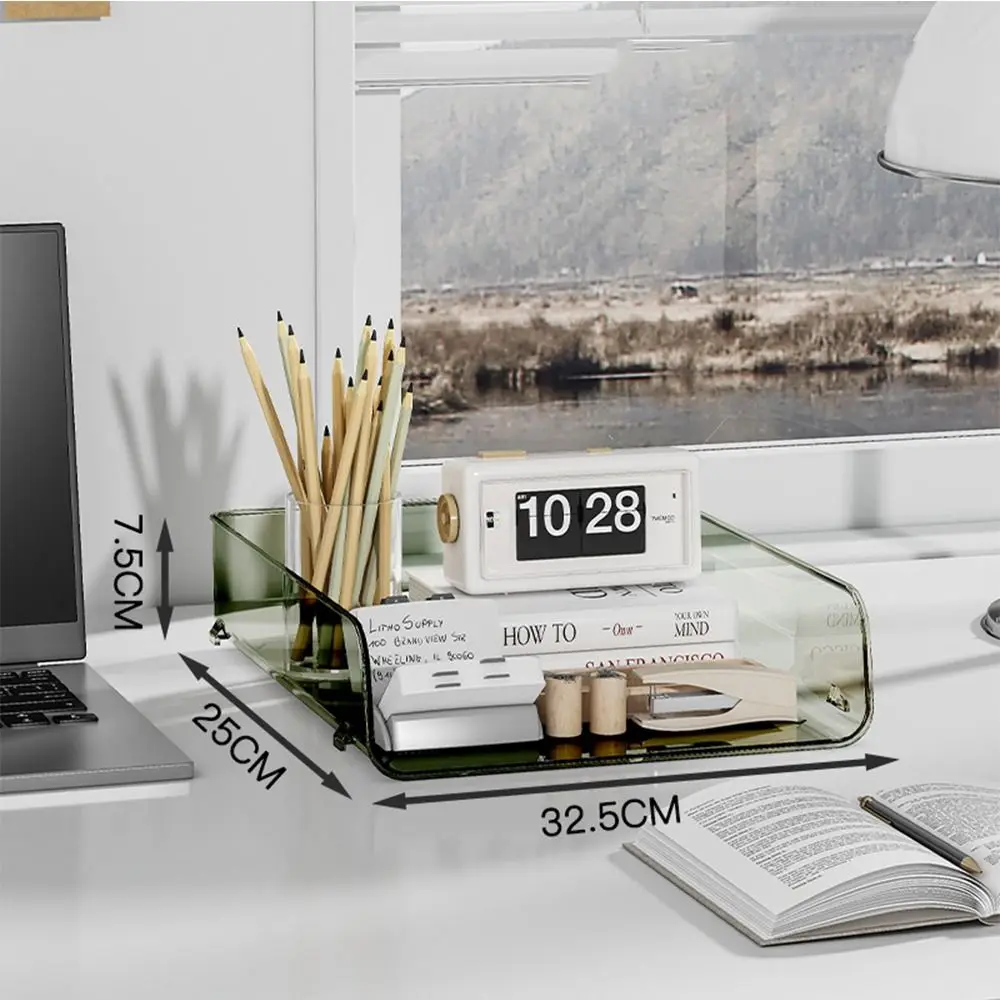 Organisateur Document A4 Transparent | Usage Meilleur Organisateur Tiroir Bureau 7 Rangement vertical de cahiers et livres dans un rack transparent