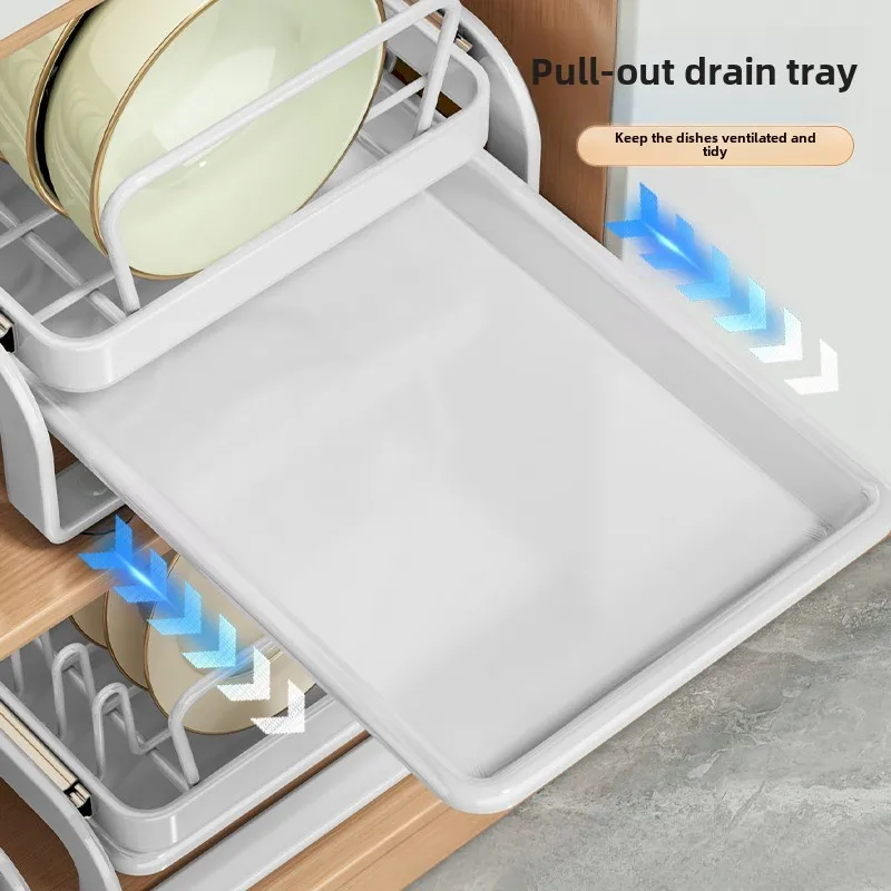 Organisateur de Tiroir Coulissant Inox & Couverts 5 Rails coulissants fluides en acier inoxydable pour organisateur de tiroir.