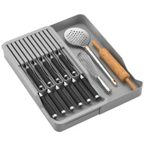 MEILLEUR ORGANISATEUR SOUS ÉVIER : RANGEMENT DE TIROIR EXTENSIBLE ET ZEN 30 Bloc à Couteaux Extensible | Meilleur Organisateur Tiroir Cuisine Couteaux