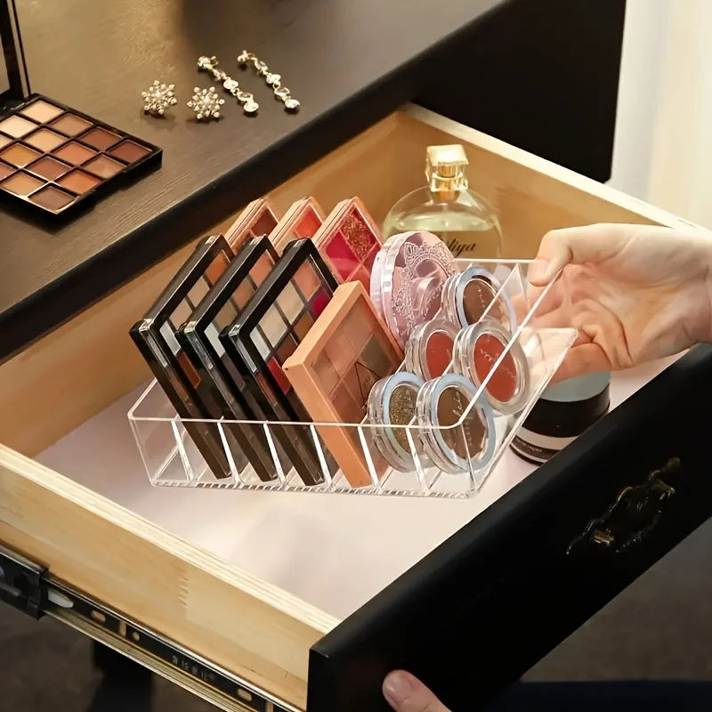 Rangement Tiroir Salle de Bain | Organisateur Maquillage 7 Compartiments 4 organisateur de maquillage transparent.