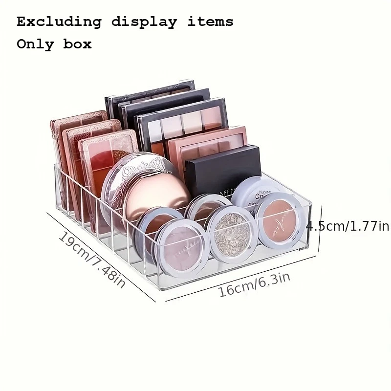 Rangement Tiroir Salle de Bain | Organisateur Maquillage 7 Compartiments 5 Détail du plastique acrylique premium d'un rangement tiroir salle de bain