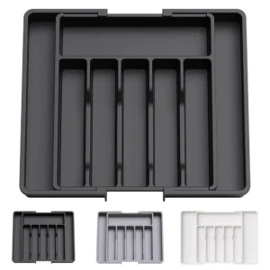 Rangement Tiroir Extensible Cuisine | Range-Couverts Plastique