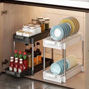 MEILLEUR ORGANISATEUR SOUS ÉVIER : RANGEMENT DE TIROIR EXTENSIBLE ET ZEN 6 Égouttoir à Vaisselle Extractible | Meilleur Organisateur Tiroir Cuisine