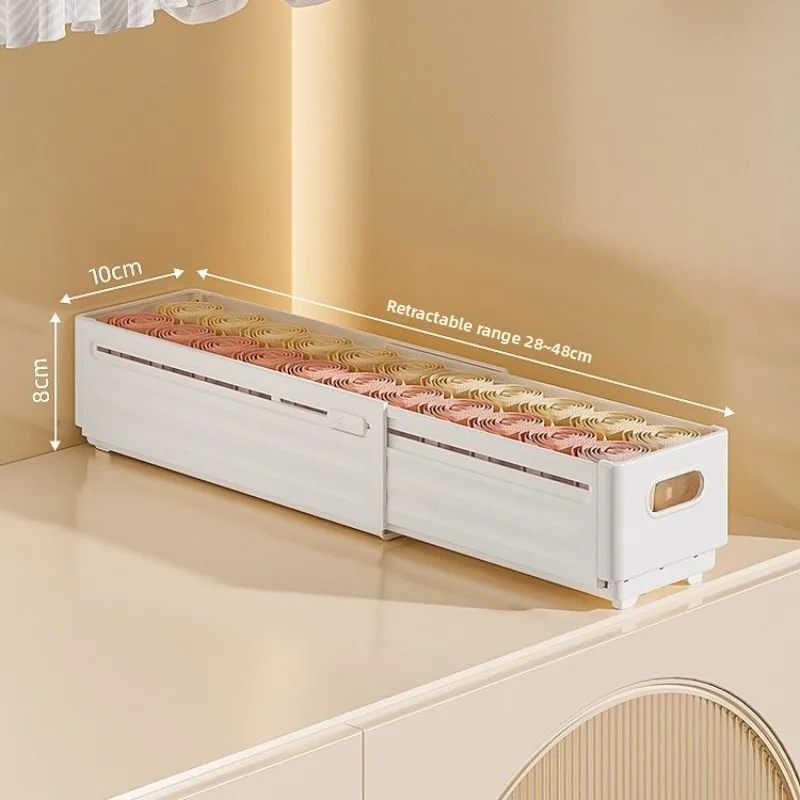 Boîte de Rangement Réglable | Meilleur Organisateur Tiroir Chambre 6 Bac de tri en plastique PP réglable pour les placards de chambre ou de cuisine
