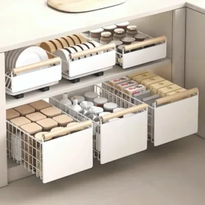 MEILLEUR ORGANISATEUR SOUS ÉVIER : RANGEMENT DE TIROIR EXTENSIBLE ET ZEN 9 Support de Rangement de Cuisine Extractible | Tiroir Coulissant Acier