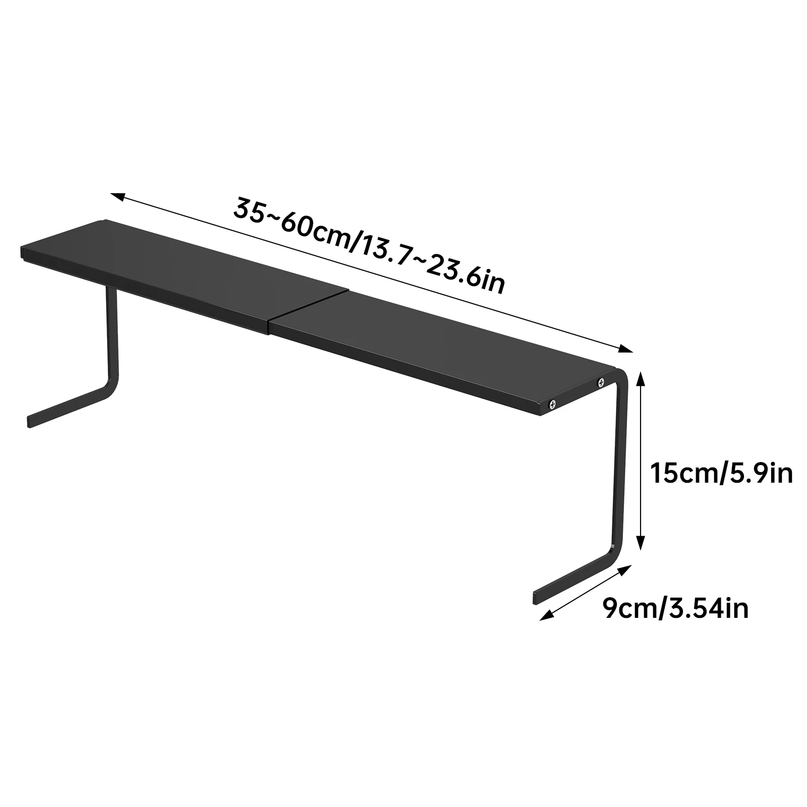 Panier Suspendu Armoire Miroir | Meilleur Organisateur Tiroir Extensible Salle de Bain 4 Detail des bras de suspension ultra fins d un panier amovible de salle de bain.