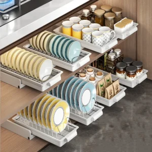 MEILLEUR ORGANISATEUR SOUS ÉVIER : RANGEMENT DE TIROIR EXTENSIBLE ET ZEN 5 Égouttoir à Vaisselle Extractible | Meilleur Organisateur Tiroir Cuisine