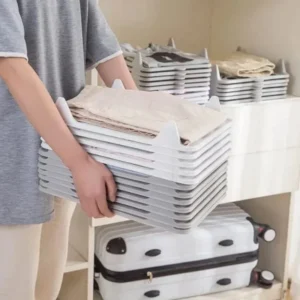 RANGEMENT TIROIR EFFICACE GAIN DE PLACE 6 Planches de Rangement Chemises Empilables | Meilleur Organisateur Tiroir Chambre Vêtement