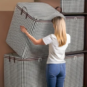 Rangement Tiroir Chambre Vêtement | Sac Pied-de-Poule Chic